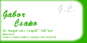 gabor csapo business card